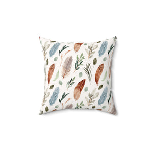 Feather Pattern Outdoor Throw Pillow