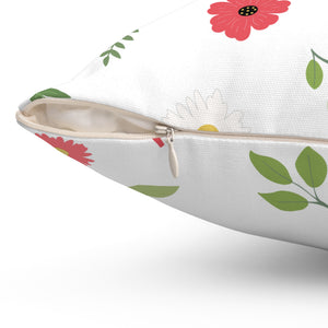 USA Flower Hat Outdoor Throw Pillow