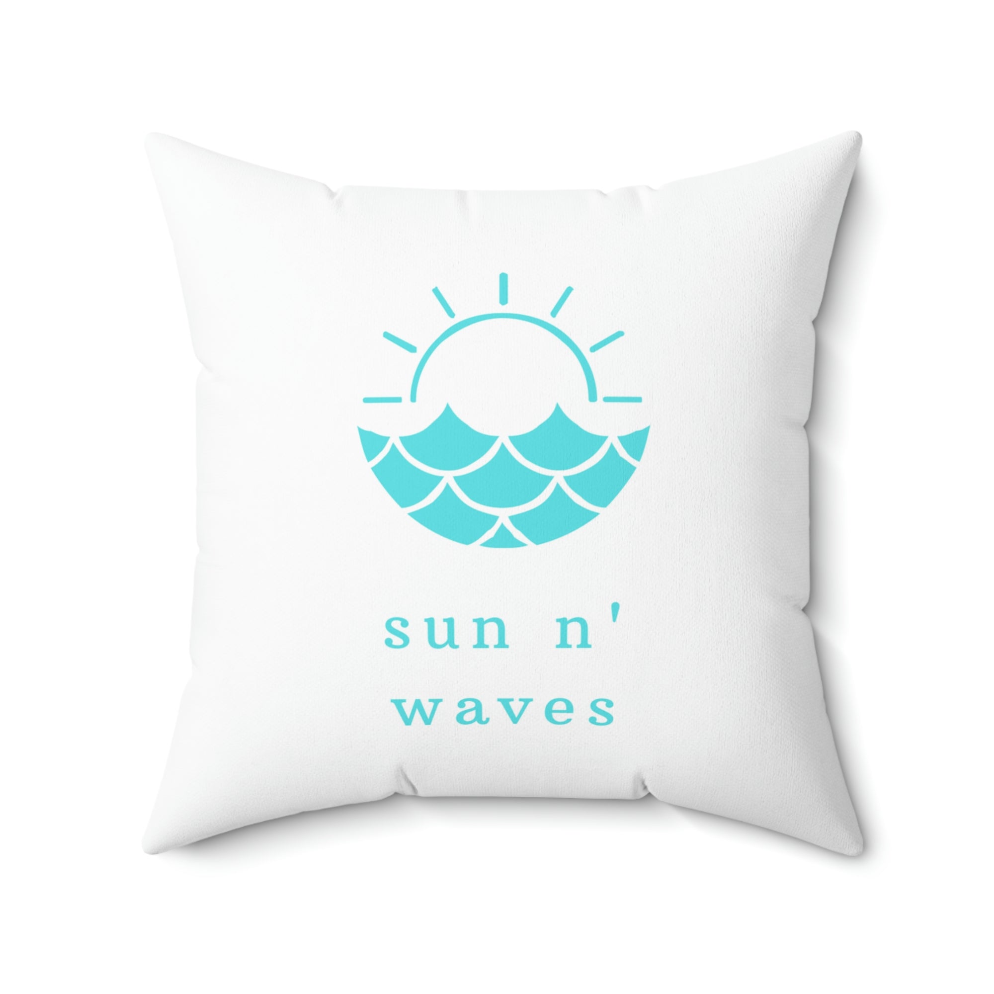 Sun n Waves Teal Outdoor Pillow