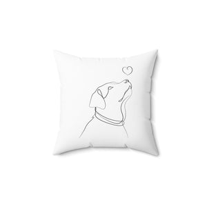 Dog Love Outdoor Throw Pillow