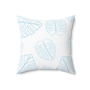 Blue Leaf Outdoor Pillow