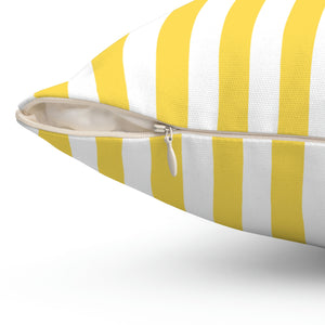 Yellow Stripe Outdoor Pillow