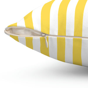 Yellow Stripe Outdoor Pillow