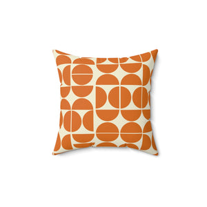 Boho Orange Pattern Outdoor Pillow