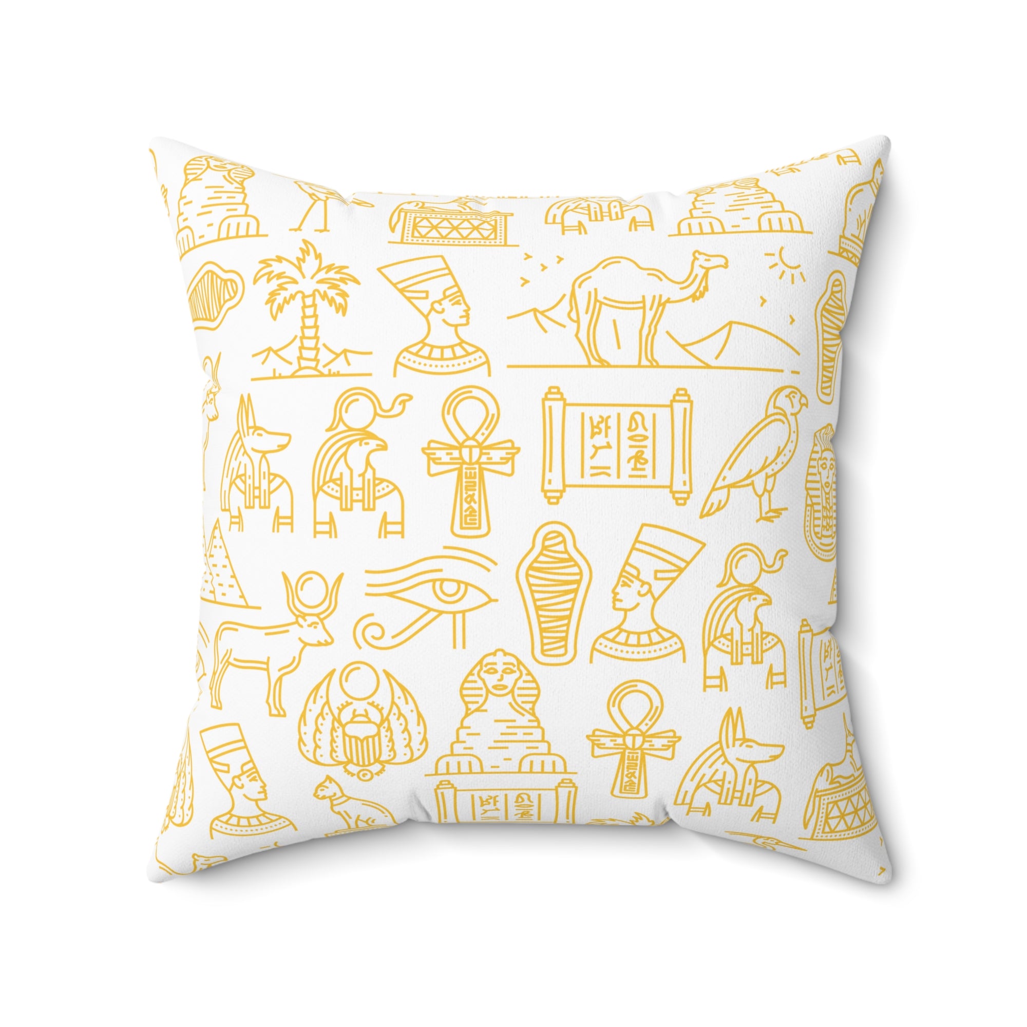 Egyptian Yellow Outdoor Throw Pillow