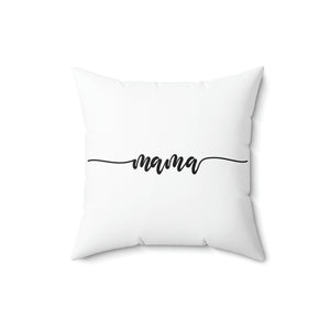 Mama Black and White Handwritten Outdoor Pillow