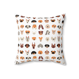 Dog Pattern Fun Outdoor Throw Pillow