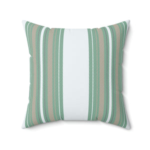 Mint Green Stripe Outdoor Pillow