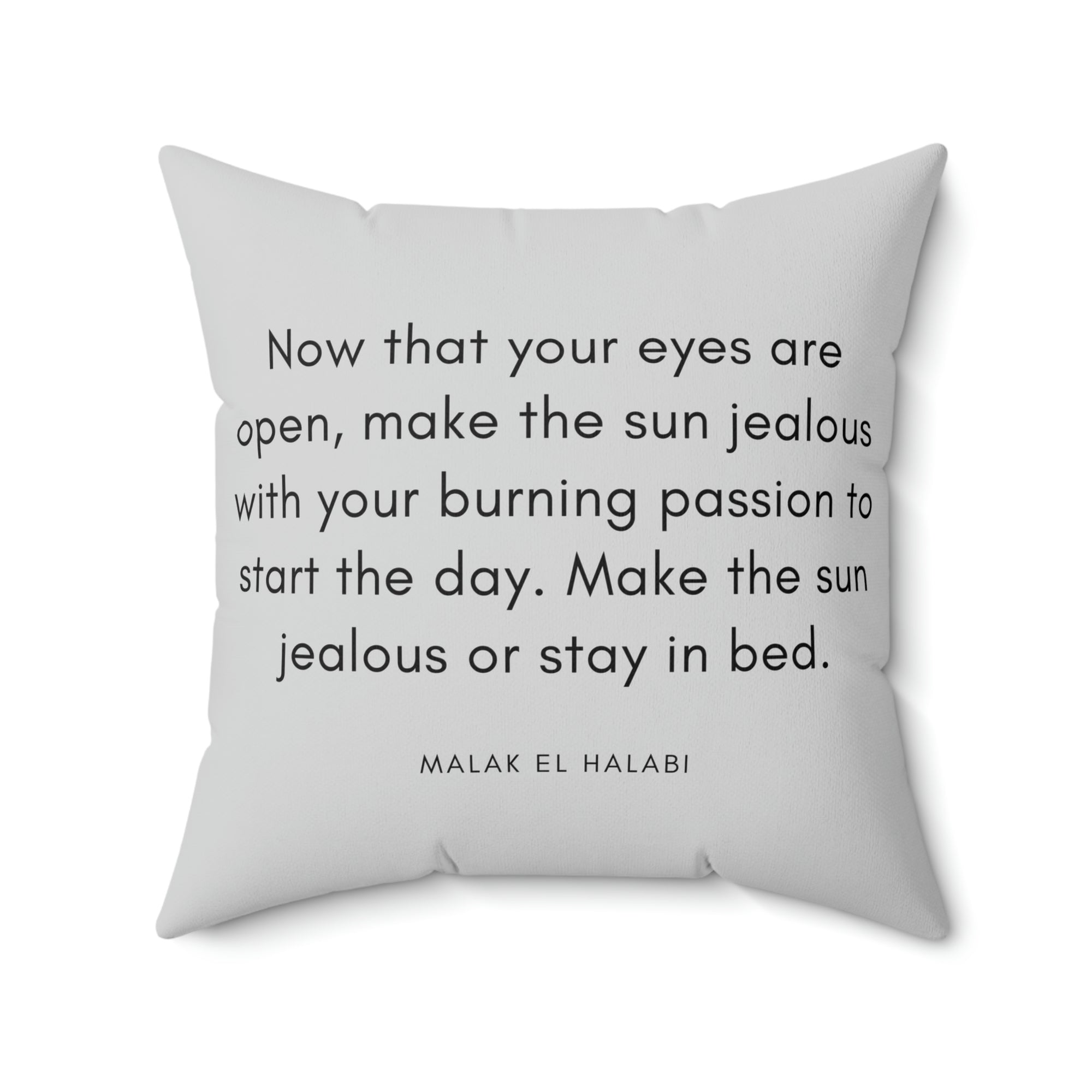 Quote grey and black Outdoor Pillow