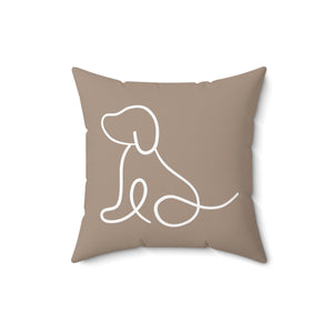 Brown Lab Outdoor Throw Pillow