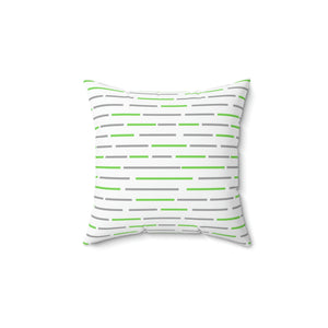 Green and Grey Stripe Outdoor Pillow