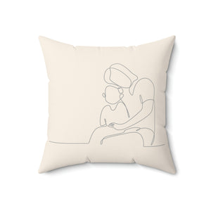 Mother and Child Outdoor Pillow