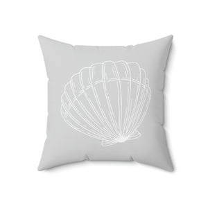 Hand Drawn Beach Shell Outdoor Pillow