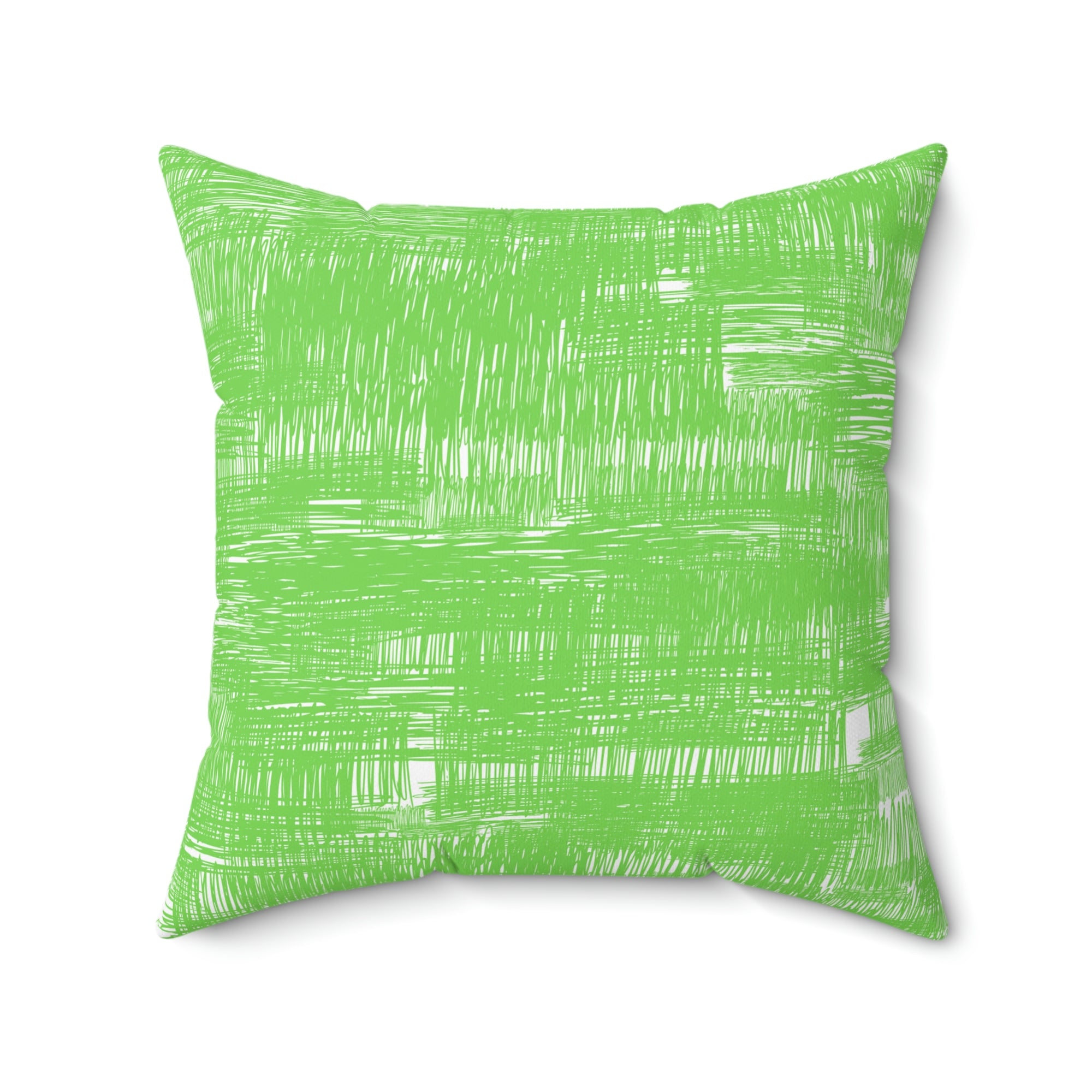 Green Paint Stripe Outdoor Pillow