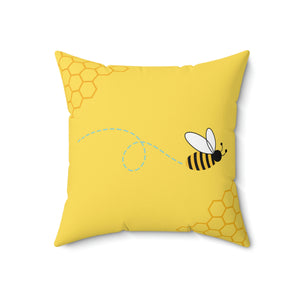 Bee Hive Yellow Outdoor Pillow