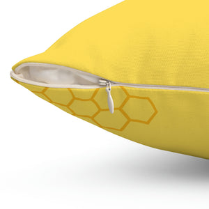 Bee Hive Yellow Outdoor Pillow