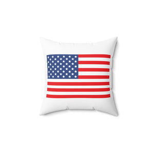 American Flag Outdoor Throw Pillow