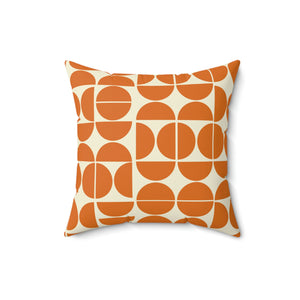 Boho Orange Pattern Outdoor Pillow