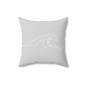 Hand Drawn Wave Outdoor Pillow