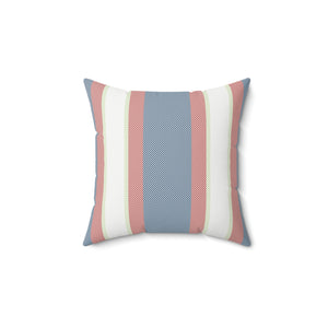 Blue and Red Stripe Outdoor Pillow