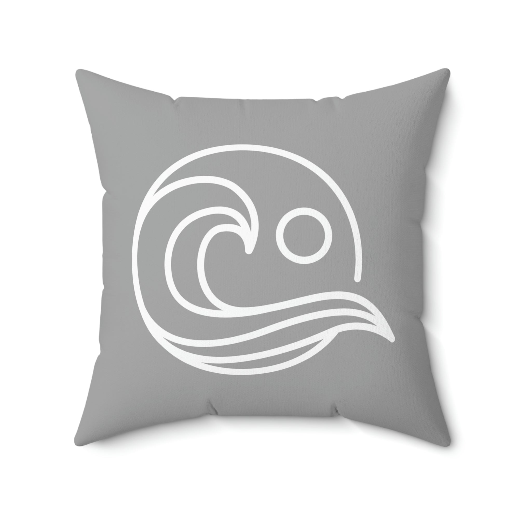 Grey Wave Outdoor Pillow