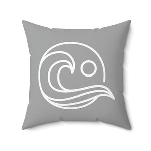 Grey Wave Outdoor Pillow