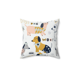 Fun Dog Outdoor Throw Pillow