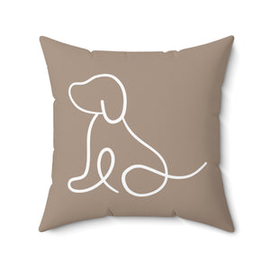 Brown Lab Outdoor Throw Pillow