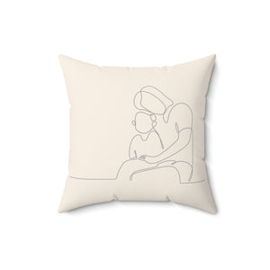 Mother and Child Outdoor Pillow