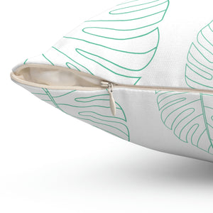 Green Leaf Outdoor Pillow