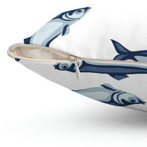 Tuna Fish Pattern Outdoor Pillow