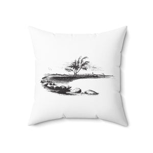 Beach Scene Outdoor Throw Pillow