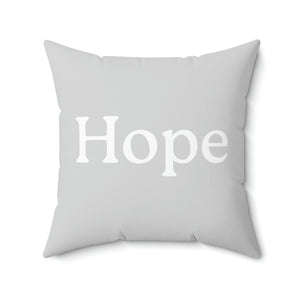 Hope Grey and White Outdoor Pillow