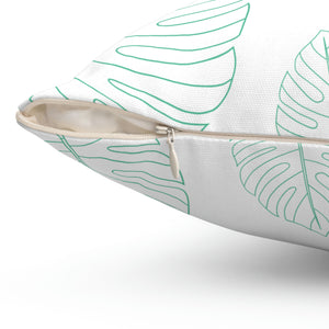 Green Leaf Outdoor Pillow