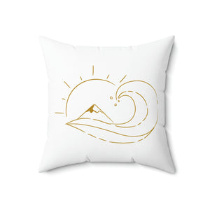 Sun and Wave Outdoor Pillow