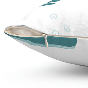 Whale and Fish Outdoor Pillow