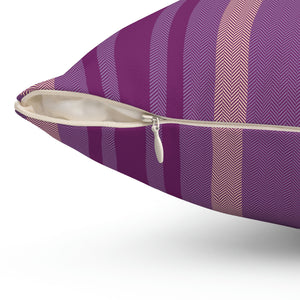 Purple Stripe Outdoor Pillow