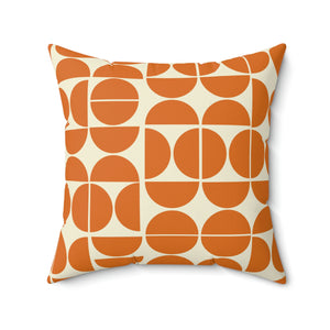 Boho Orange Pattern Outdoor Pillow