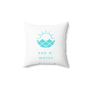 Sun n Waves Teal Outdoor Pillow