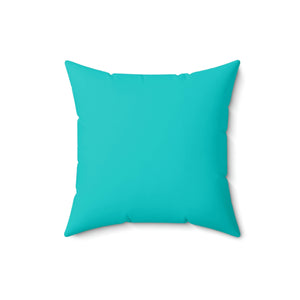 Shadow Aqua Blue Outdoor Pillow