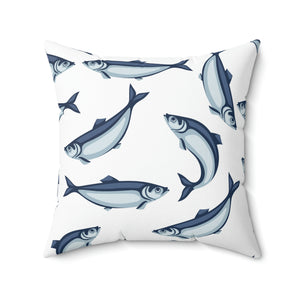 Tuna Fish Pattern Outdoor Pillow