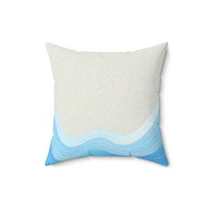 Sand and Beach Waves Outdoor Throw Pillow