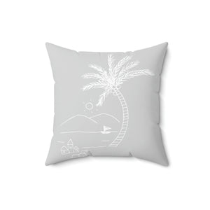 Hand Drawn Palm Tree Outdoor Pillow