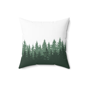 Pine Tree Forest Outdoor Throw Pillow