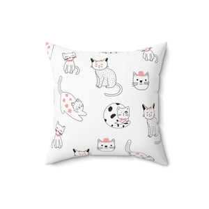 Cat Pattern Outdoor Throw Pillow