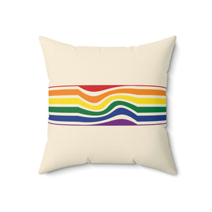 Retro Rainbow Outdoor Pillow