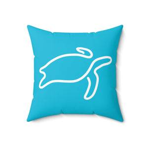 Turquoise Sea Turtle Outdoor Throw Pillow