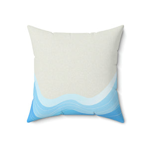 Sand and Beach Waves Outdoor Throw Pillow