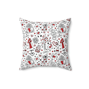 Valentines Day Pattern Outdoor Pillow