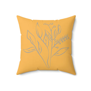 Orange Flower Outdoor Pillow